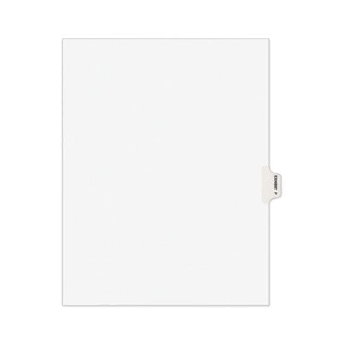 Avery Avery-style Preprinted Legal Side Tab Divider 26-tab Exhibit F 11 X 8.5 White 25/pack (1376) - Office - Avery®