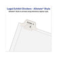 Avery Avery-style Preprinted Legal Side Tab Divider 26-tab Exhibit F 11 X 8.5 White 25/pack (1376) - Office - Avery®