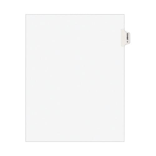 Avery Avery-style Preprinted Legal Side Tab Divider 26-tab Exhibit V 11 X 8.5 White 25/pack (1392) - Office - Avery®