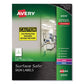 Avery Surface Safe Removable Label Safety Signs Inkjet/laser Printers 7 X 10 White 15/pack - Office - Avery®