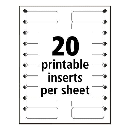 Avery The Mighty Badge Name Badge Inserts 1 X 3 Clear Inkjet 20/sheet 5 Sheets/pack - Office - Avery®