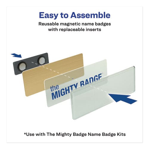 Avery The Mighty Badge Name Badge Inserts 1 X 3 Clear Inkjet 20/sheet 5 Sheets/pack - Office - Avery®