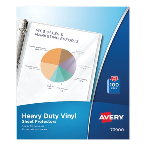 Avery Top-load Vinyl Sheet Protectors Heavy Gauge Letter Clear 100/box - School Supplies - Avery®