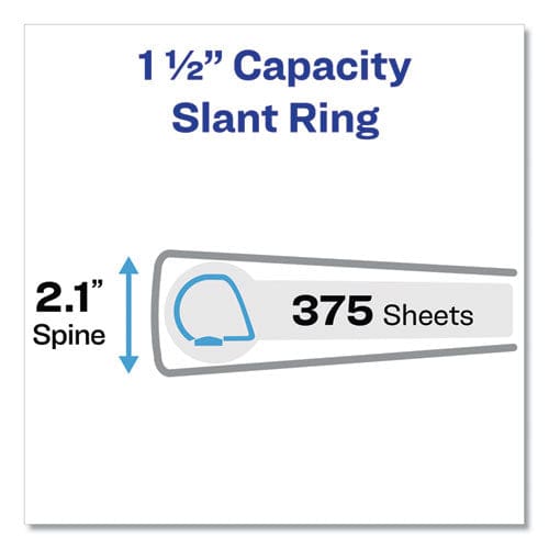 Avery Touchguard Protection Heavy-duty View Binders With Slant Rings 3 Rings 1.5 Capacity 11 X 8.5 White - School Supplies - Avery®