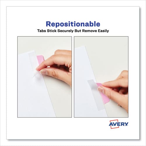 Avery Ultra Tabs Repositionable Tabs Margin Tabs: 2.5 X 1 1/5-cut Assorted Pastel Colors 48/pack - Office - Avery®