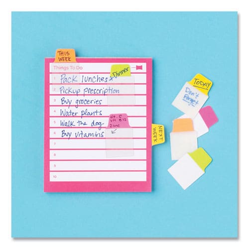 Avery Ultra Tabs Repositionable Tabs Mini Tabs: 1 X 1.5 1/5-cut Assorted Neon Colors 80/pack - Office - Avery®