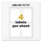 Avery Ultraduty Ghs Chemical Waterproof And Uv Resistant Labels 3.5 X 5 White 4/sheet 50 Sheets/box - Office - Avery®