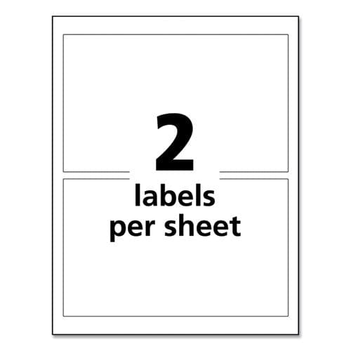 Avery Ultraduty Ghs Chemical Waterproof And Uv Resistant Labels 4.75 X 7.75 White 2/sheet 50 Sheets/pack - Office - Avery®