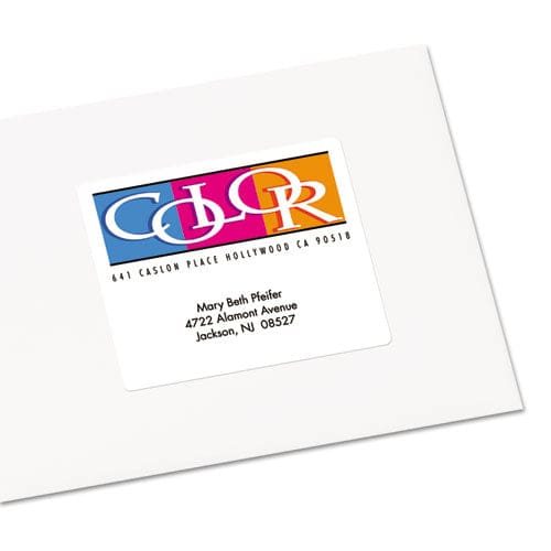 Avery Vibrant Inkjet Color-print Labels W/ Sure Feed 3.33 X 4 Matte White 120/pk - Office - Avery®