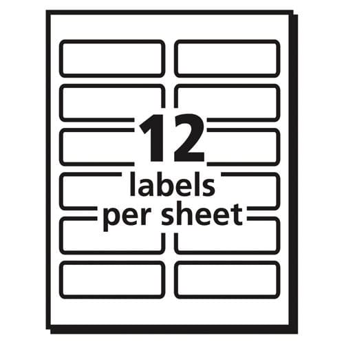 Avery Vibrant Laser Color-print Labels W/ Sure Feed 1.25 X 3.75 White 300/pack - Office - Avery®