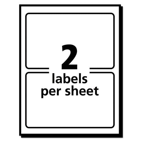 Avery Vibrant Laser Color-print Labels W/ Sure Feed 4.75 X 7.75 White 50/pack - Office - Avery®