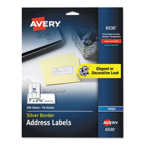 Avery White Easy Peel Address Labels W/ Border Inkjet Printers 1 X 2.63 White 30/sheet 10 Sheets/pack - Office - Avery®