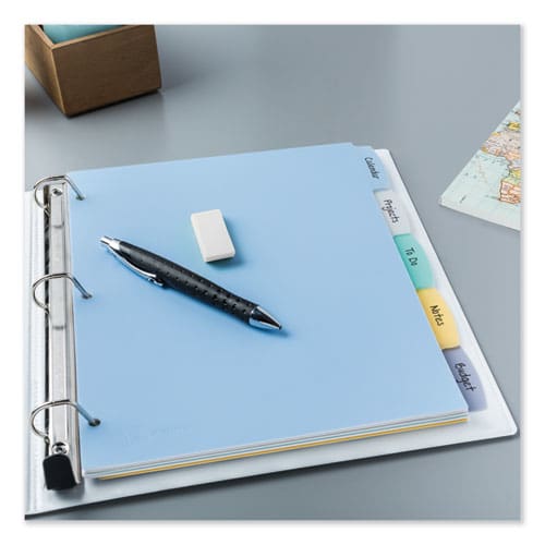 Avery Write And Erase Big Tab Durable Plastic Dividers 3-hole Punched 5-tab 11 X 8.5 Assorted 1 Set - School Supplies - Avery®