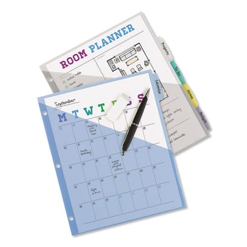 Avery Write And Erase Durable Plastic Dividers With Slash Pocket 3-hold Punched 8-tab 11.13 X 9.25 Assorted 1 Set - School Supplies - Avery®