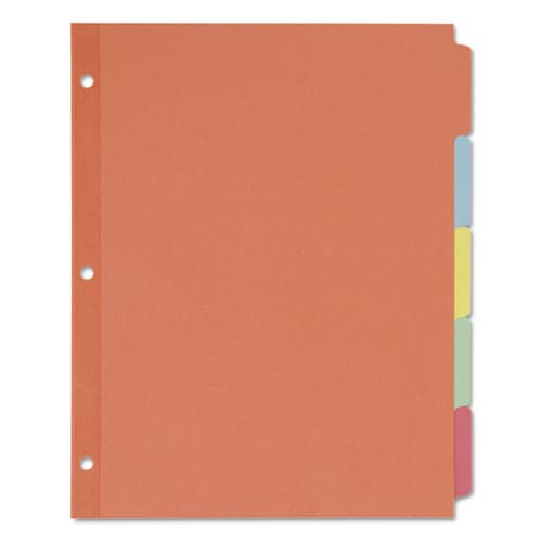 Avery Write And Erase Plain-tab Paper Dividers 5-tab 11 X 8.5 Multicolor 36 Sets - School Supplies - Avery®