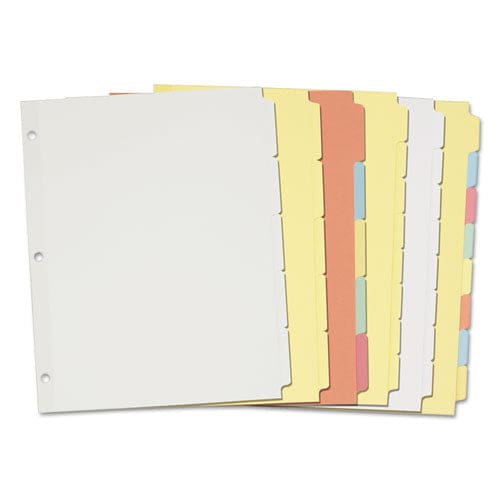 Avery Write And Erase Plain-tab Paper Dividers 8-tab 11 X 8.5 Multicolor 24 Sets - School Supplies - Avery®