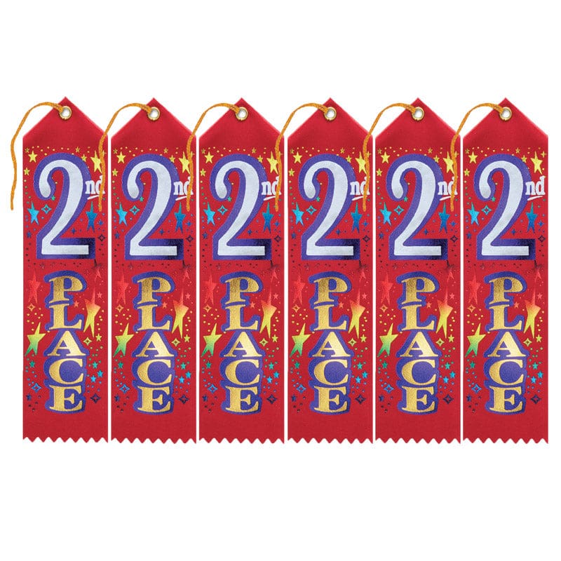 Award Ribbon 2Nd 6-Pk (Pack of 6) - Ribbons - Diploma Mill