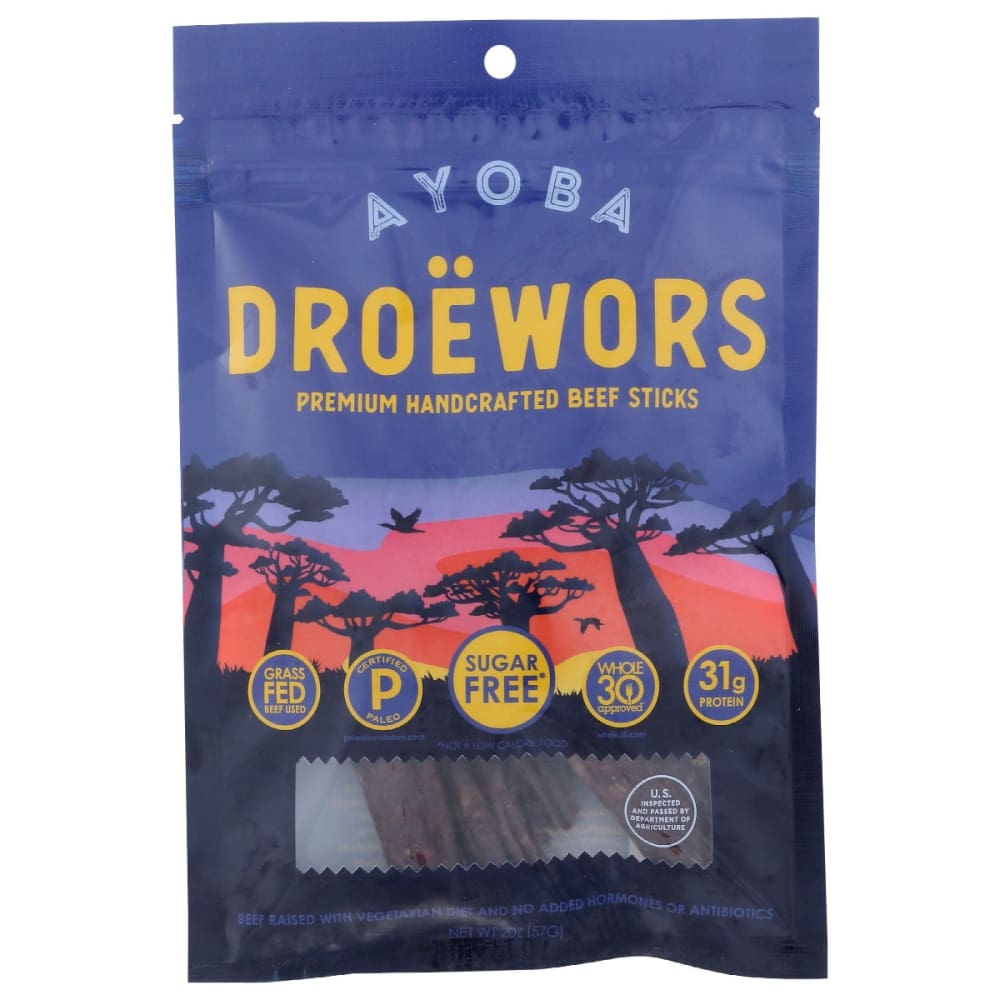 AYOBA: Droewors Premium Beef Sticks 2 oz - Grocery > Snacks - AYOBA