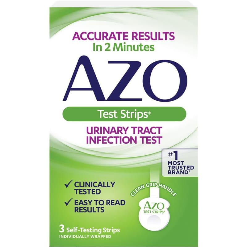 AZO Azo Uti Test Strip Box of 3 Strips - Diagnostics >> Test Strips - AZO