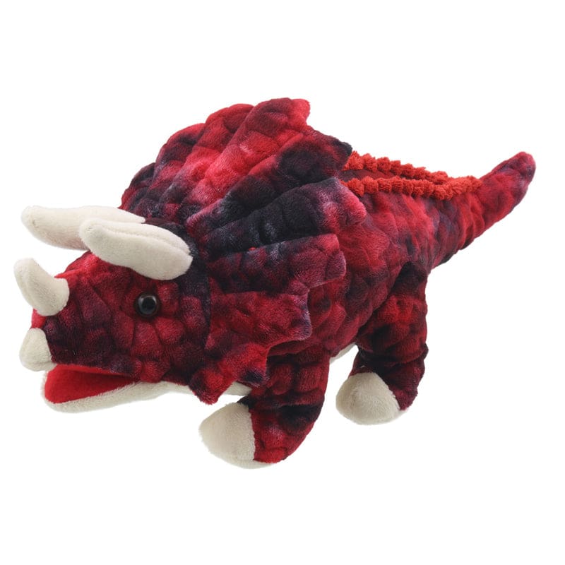 Baby Dinos Puppets Triceratops-Red (Pack of 2) - Puppets & Puppet Theaters - The Puppet Company