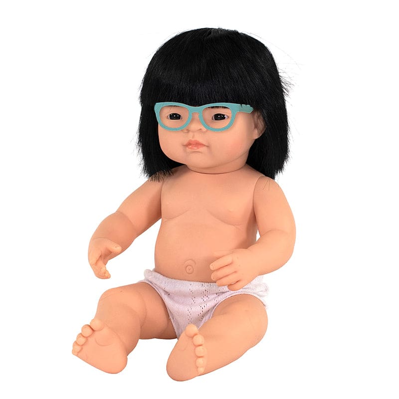 Baby Doll Asian Girl With Glasses 15In - Dolls - Miniland Educational Corporation