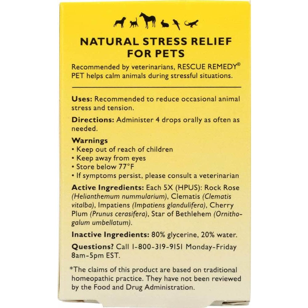 BACH Bach Flower Remedies Pet Rescue Remedy, 0.35 Oz