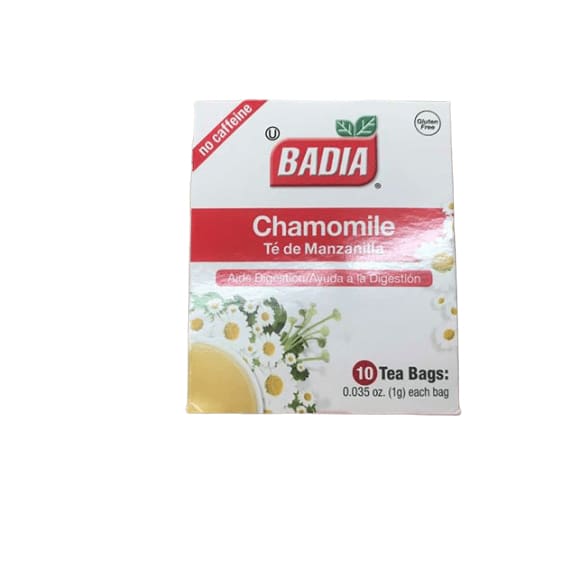 Badia Chamomile Te de Manzanilla Tea , 10 Count - ShelHealth.Com