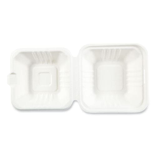 Bagasse Pfas-free Food Containers 1-compartment 6 X 6 X 3.19 White Bamboo/sugarcane 500/carton - Food Service - Boardwalk®