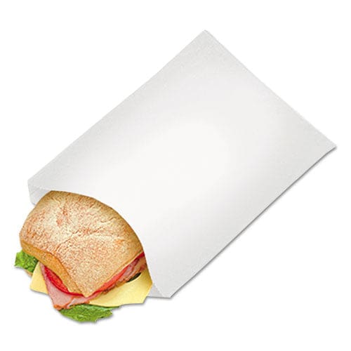 Bagcraft Grease-resistant Single-serve Bags 6 X 7.25 White 2,000/carton - Food Service - Bagcraft