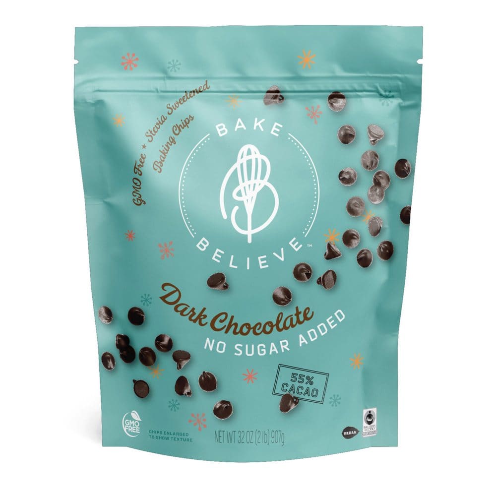 Bake Believe No Sugar Added Dark Chocolate Chips (32 oz.) - Baking Goods - Bake