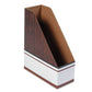 Bankers Box Corrugated Cardboard Magazine File 4 X 11 X 12.25 Wood Grain 12/carton - School Supplies - Bankers Box®