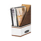 Bankers Box Corrugated Cardboard Magazine File 4 X 11 X 12.25 Wood Grain 12/carton - School Supplies - Bankers Box®