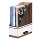 Bankers Box Corrugated Cardboard Magazine File 4 X 9 X 11.5 Wood Grain 12/carton - School Supplies - Bankers Box®