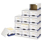 Bankers Box File/cube Box Shell Legal/letter 23.75 X 19.75 White/blue 6/carton - Office - Bankers Box®