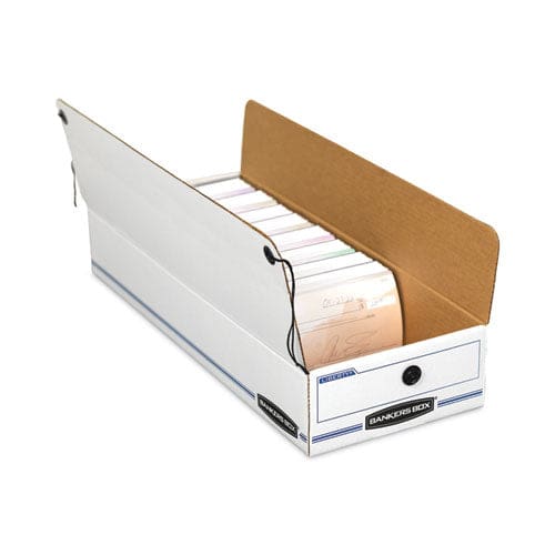 Bankers Box Liberty Check And Form Boxes 11 X 24 X 5 White/blue 12/carton - Office - Bankers Box®