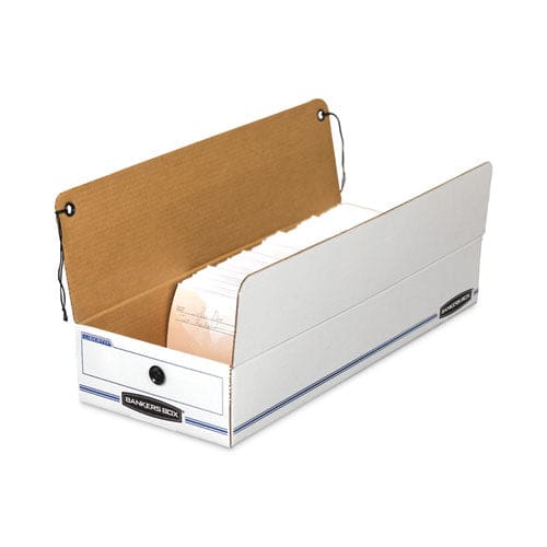 Bankers Box Liberty Check And Form Boxes 9.25 X 23.75 X 4.25 White/blue 12/carton - Office - Bankers Box®