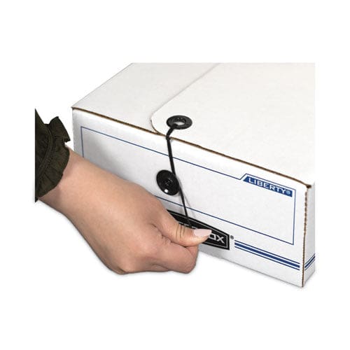 Bankers Box Liberty Check And Form Boxes 9.5 X 23.75 X 4.5 White/blue 12/carton - Office - Bankers Box®