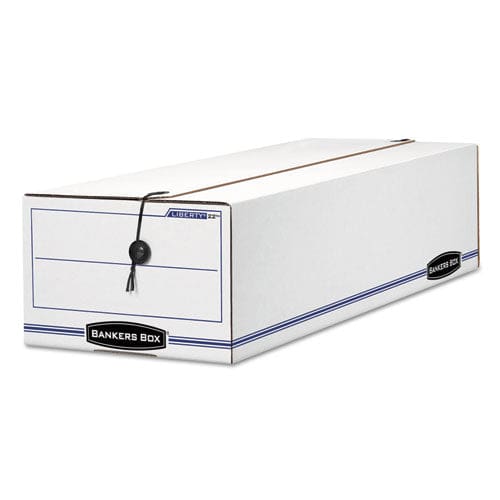 Bankers Box Liberty Check And Form Boxes 9.75 X 23.75 X 6.25 White/blue 12/carton - Office - Bankers Box®