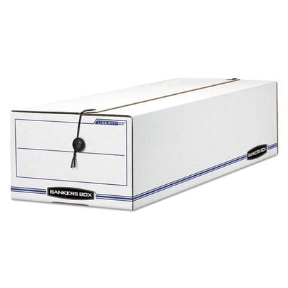 Bankers Box Liberty Check And Form Boxes 9 X 24.25 X 7.5 White/blue 12/carton - Office - Bankers Box®