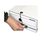 Bankers Box Liberty Check And Form Boxes 9 X 24 X 6.38 White/blue 12/carton - Office - Bankers Box®