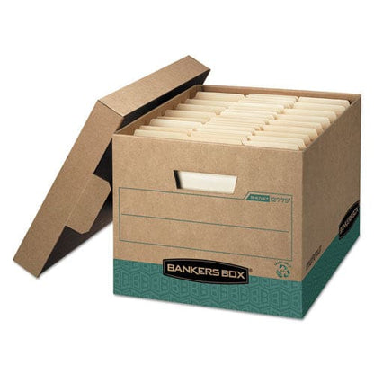 Bankers Box R-kive Heavy-duty Storage Boxes Letter/legal Files 12.75 X 16.5 X 10.38 Kraft/green 12/carton - School Supplies - Bankers Box®