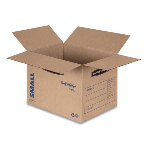 Bankers Box Smoothmove Basic Moving Boxes Regular Slotted Container (rsc) Small 12 X 16 X 12 Brown/blue 25/bundle - Office - Bankers Box®