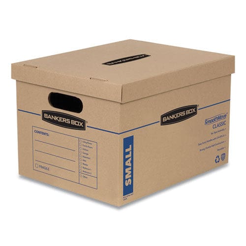 Bankers Box Smoothmove Classic Moving/storage Boxes Half Slotted Container (hsc) Large 17 X 21 X 17 Brown/blue 5/carton - Office - Bankers