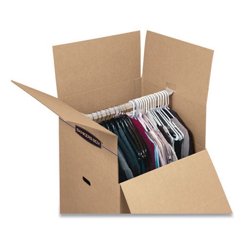 Bankers Box Smoothmove Wardrobe Box Regular Slotted Container (rsc) 24 X 24 X 40 Brown/blue 3/carton - Office - Bankers Box®