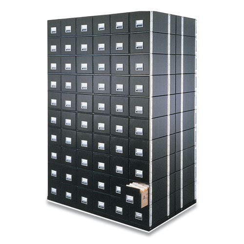 Bankers Box Staxonsteel Maximum Space-saving Storage Drawers Legal Files 17 X 25.5 X 11.13 Black 6/carton - School Supplies - Bankers Box®