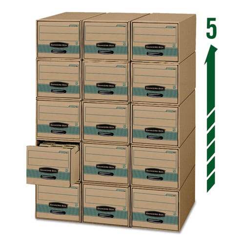 Bankers Box Stor/drawer Steel Plus Extra Space-savings Storage Drawers Letter Files 14 X 25.5 X 11.5 Kraft/green 6/carton - School Supplies