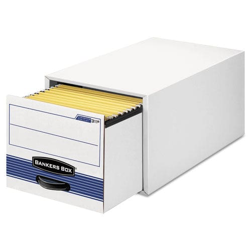 Bankers Box Stor/drawer Steel Plus Extra Space-savings Storage Drawers Letter Files 14 X 25.5 X 11.5 White/blue 6/carton - School Supplies -