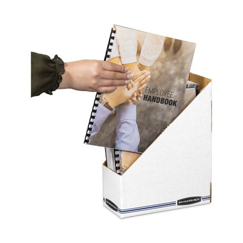 Bankers Box Stor/file Corrugated Magazine File 4 X 9.25 X 11.75 White 12/carton - School Supplies - Bankers Box®