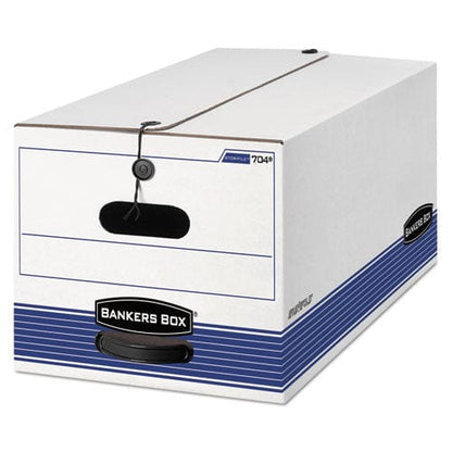 Bankers Box Stor/file Medium-duty Strength Storage Boxes Letter Files 12.25 X 24.13 X 10.75 White/blue 4/carton - School Supplies - Bankers