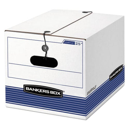 Bankers Box Stor/file Medium-duty Strength Storage Boxes Letter/legal Files 12.25 X 16 X 11 White/blue 12/carton - School Supplies - Bankers